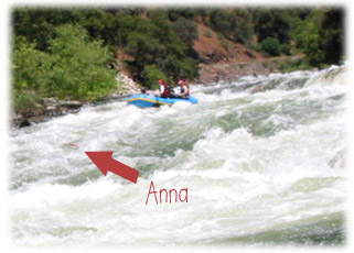 Anna still swimming