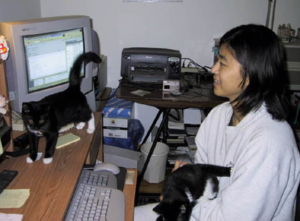 Jean_and_her cats